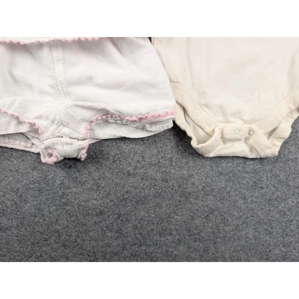 Ralph Lauren & Baby Gap Infant Girl Romper Bodysuit Bundle 3-6 Months White Pink